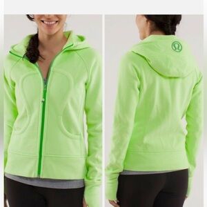 Lululemon Neon Green Zip-Up Hoodie. Size 6.